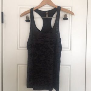 Black workout tank top
